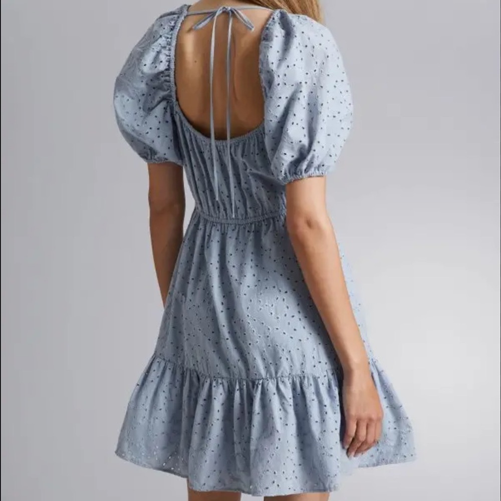 & Other Stories Dress Organic Cotton Eyelet Sz 40 NWT Retail $120